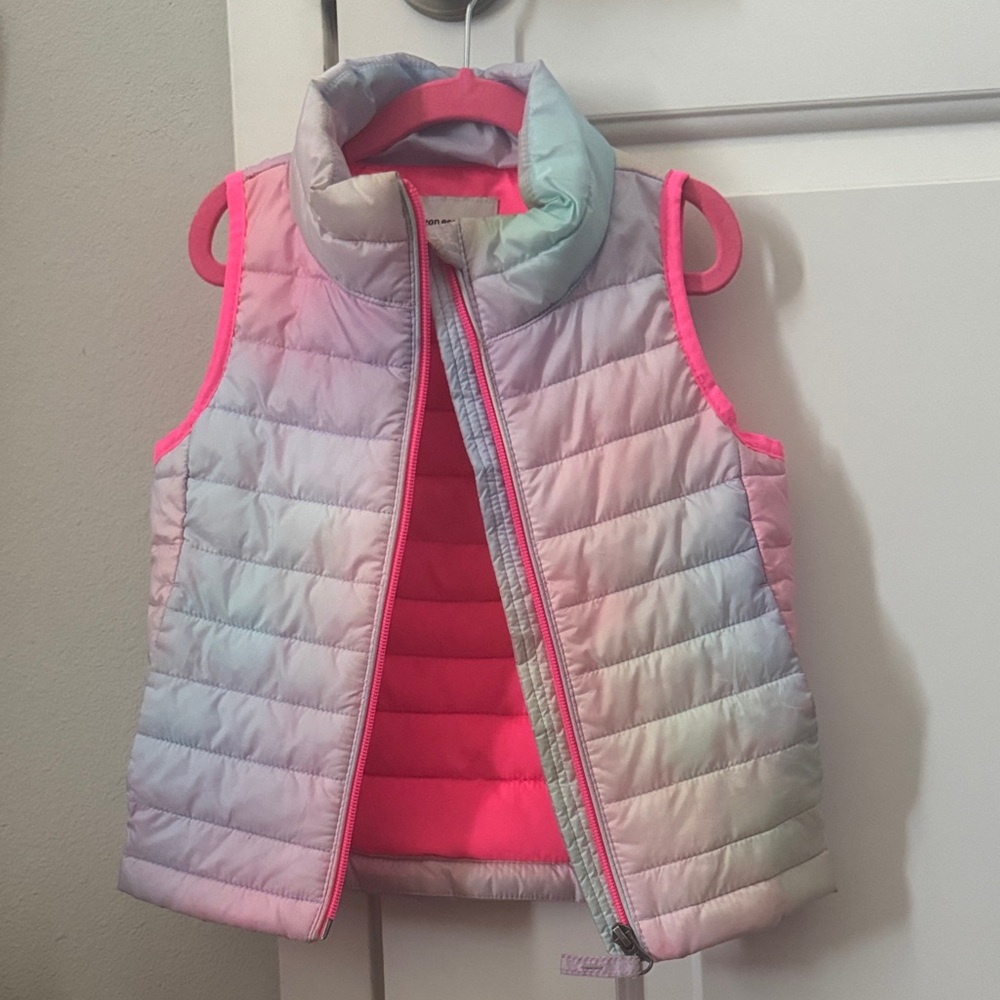 Amazon Essentials Pink and Pastel Puffer Vest